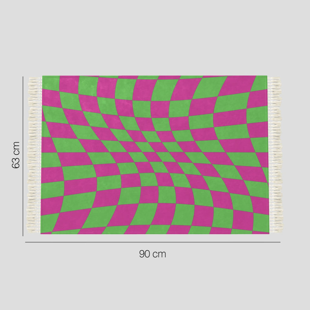 MEADOW Pink and Green Rug − small Contrado