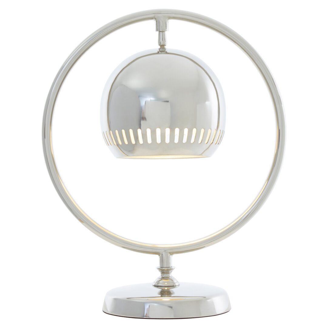 ORBIT Circular Silver Table Lamp/Desk Lamp KEFINO