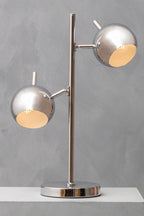TWIN Chrome Table Lamp with Two Adjustable Domes KEFINO
