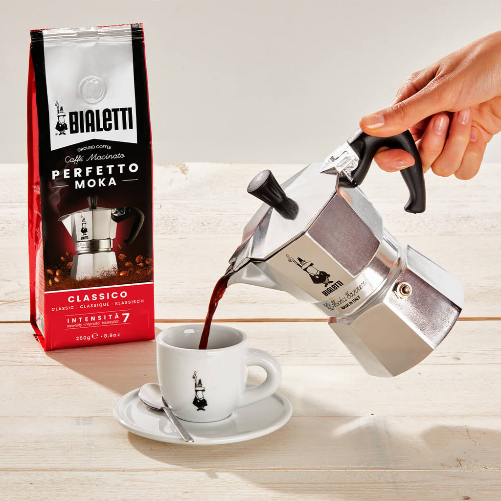 Bialetti Moka Express | 1−18 cup | Silver Brew Italia