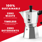 Bialetti Moka Express | 1−18 cup | Silver Brew Italia