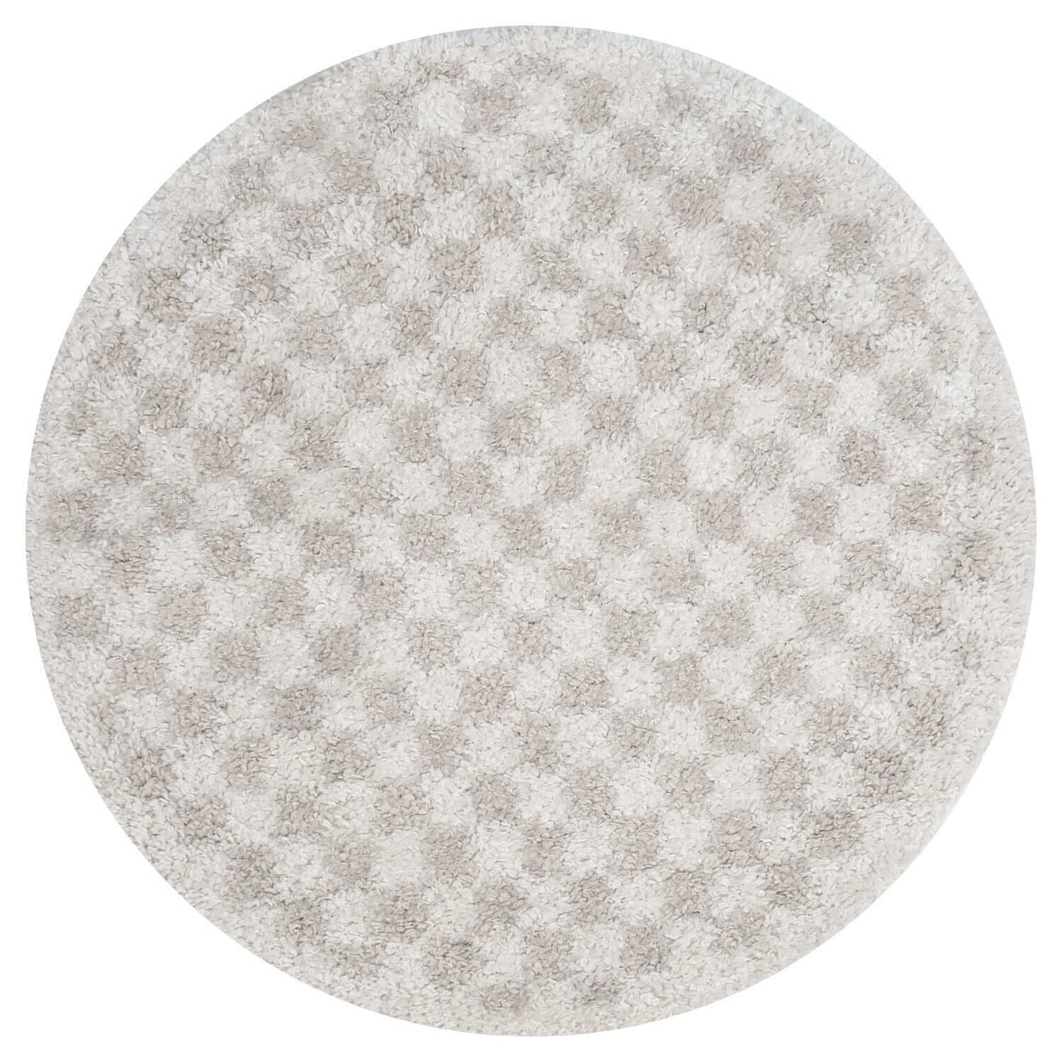 Moodi Shaggy Light Beige/White Rug | Rectangular | Round Ø 120 cm The Rugs