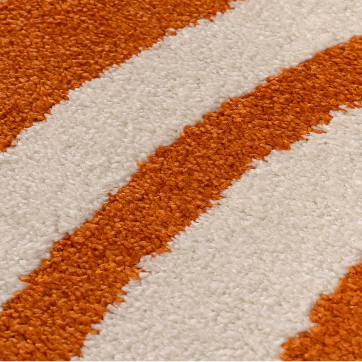 Joli Wavy Stripes Orange & White Rug | Rectangular | 80x150cm − 200x290cm The Rugs