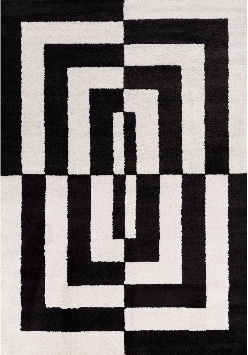 Joli Geometric Black & White Rug | Rectangular | 80x150cm − 200x290cm The Rugs