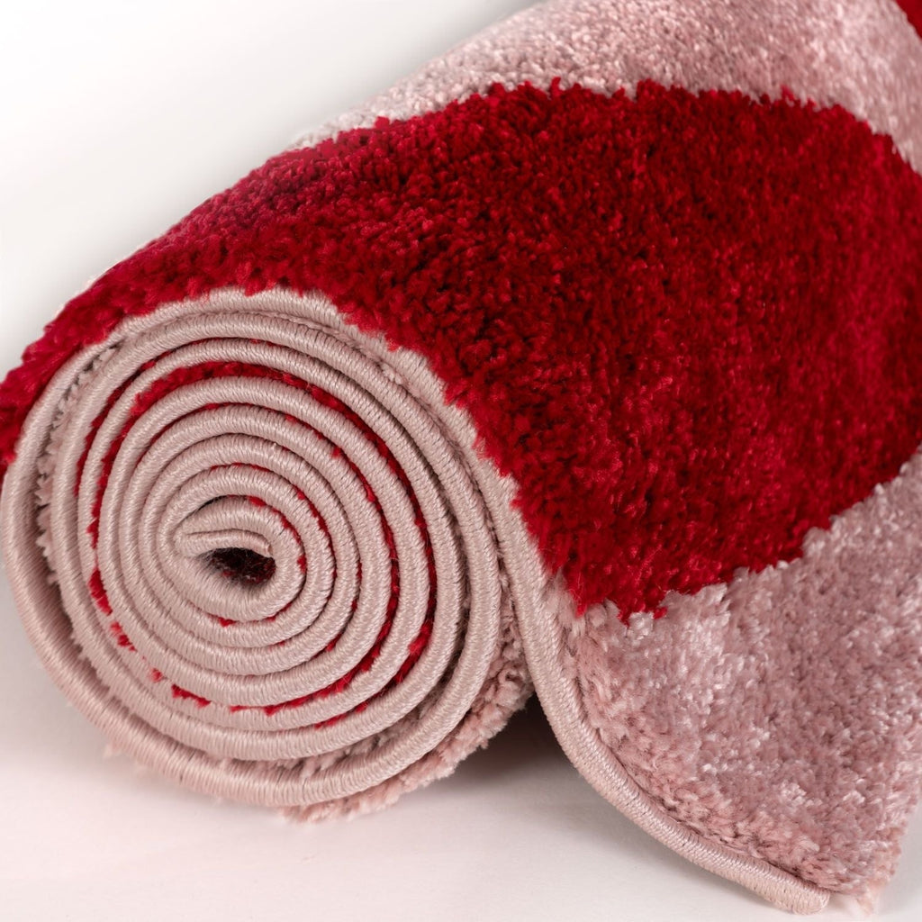 Joli Wavy Stripes Red & Pink Rug | Rectangular | 80x150cm − 200x290cm The Rugs