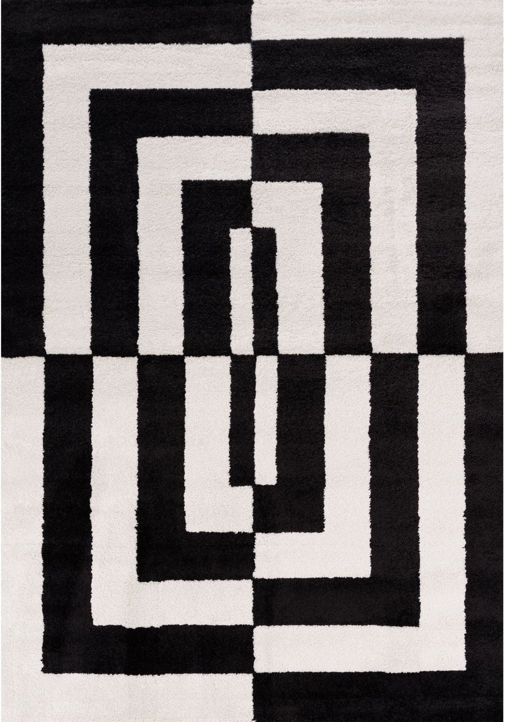 Joli Geometric Black & White Rug | Rectangular | 80x150cm − 200x290cm The Rugs