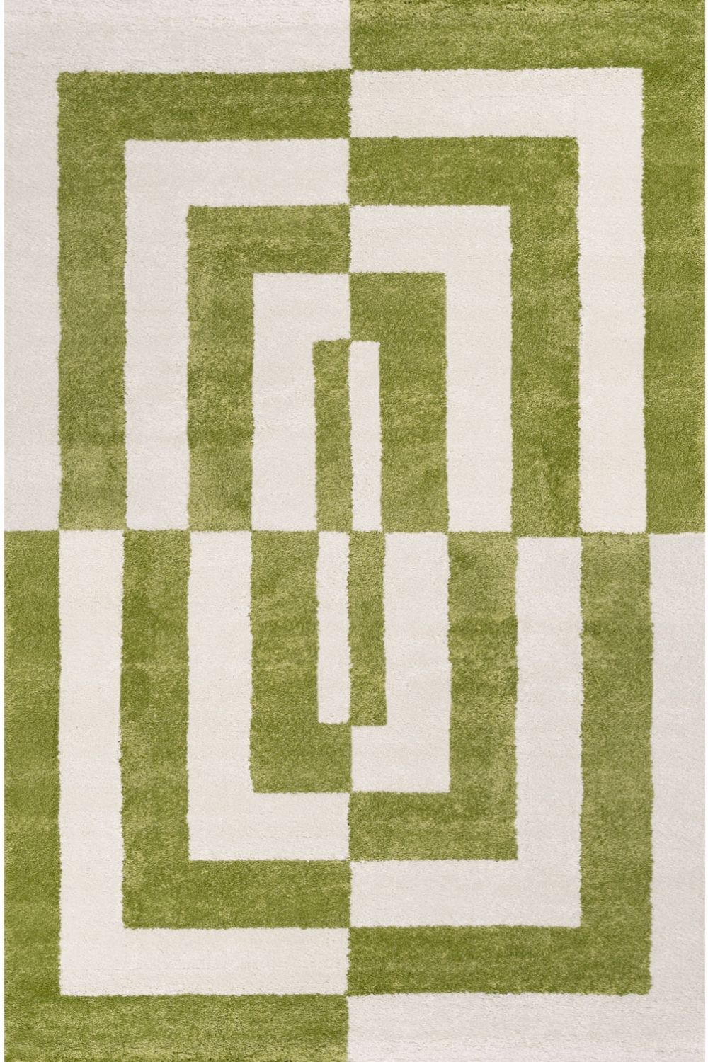 Joli Geometric Green & White Rug | Rectangular | 80x150cm − 200x290cm 240X340 cm The Rugs