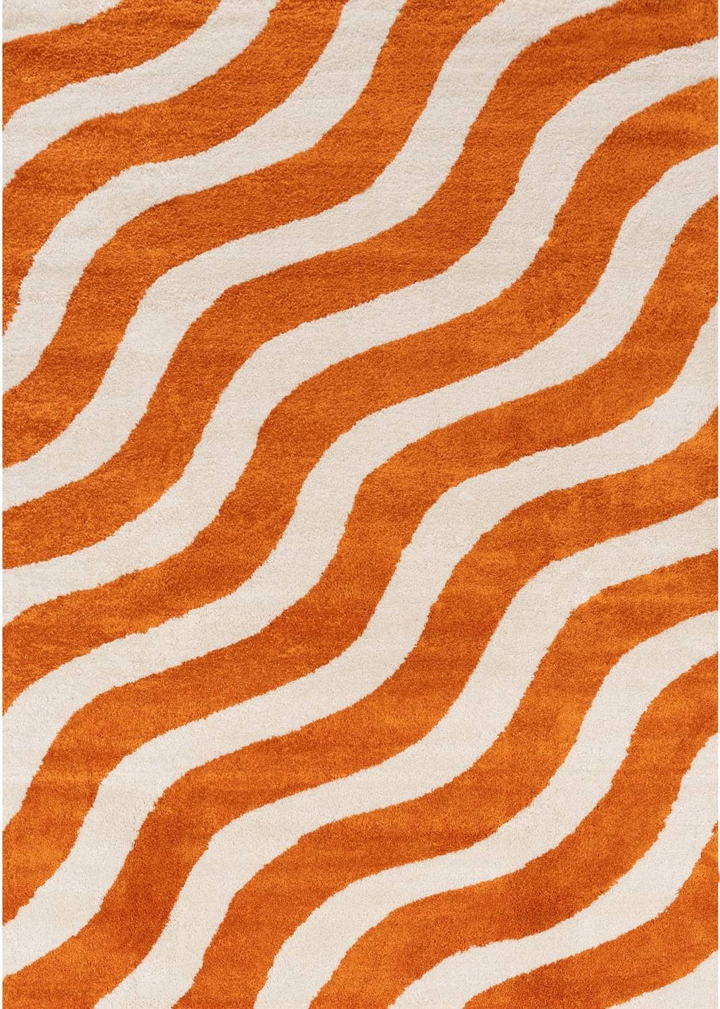 Joli Wave Orange & White Rug | Rectangular | 80x150cm − 200x290cm The Rugs