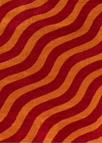 Joli Wave Red & Orange Rug | Rectangular | 80x150cm − 200x290cm The Rugs