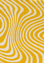Joli Wavy Stripes Yellow & White Rug | Rectangular | 80x150cm − 200x290cm The Rugs