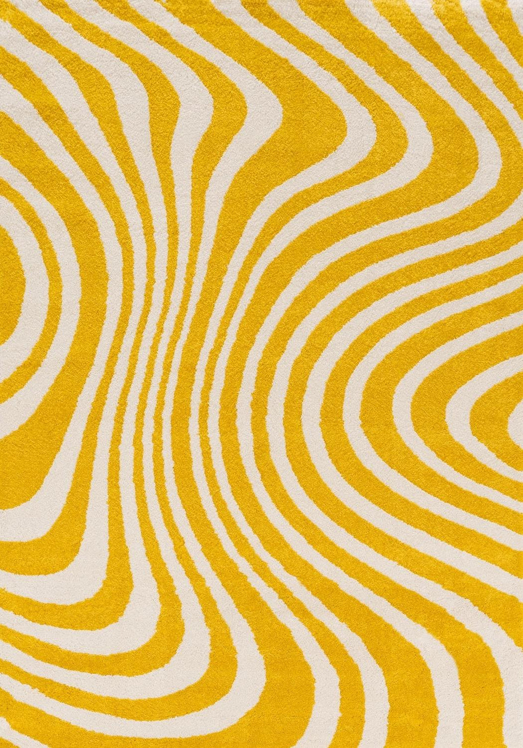 Joli Wavy Stripes Yellow & White Rug | Rectangular | 80x150cm − 200x290cm 240X340 cm The Rugs