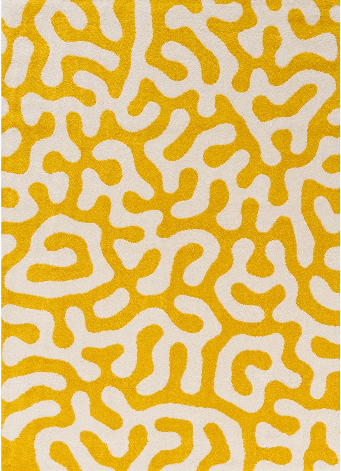 Joli Yellow & White Doodle Rug | Rectangular | 80x150cm − 200x290cm 240X340 cm The Rugs