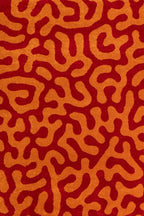 Joli Red & Orange Doodle Rug | Rectangular | 80x150cm − 200x290cm 240X340 cm The Rugs