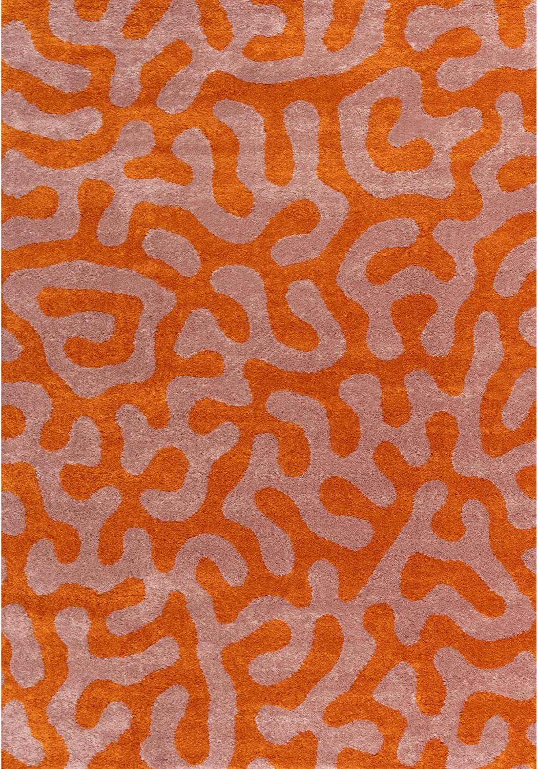 Joli Orange & Pink Doodle Rug | Rectangular | 80x150cm − 200x290cm 240X340 cm The Rugs