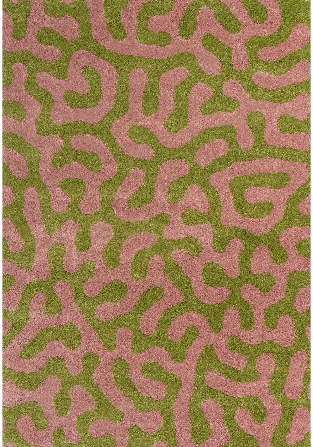 Joli Green & Pink Doodle Rug | Rectangular | 80x150cm − 200x290cm 240X340 cm The Rugs
