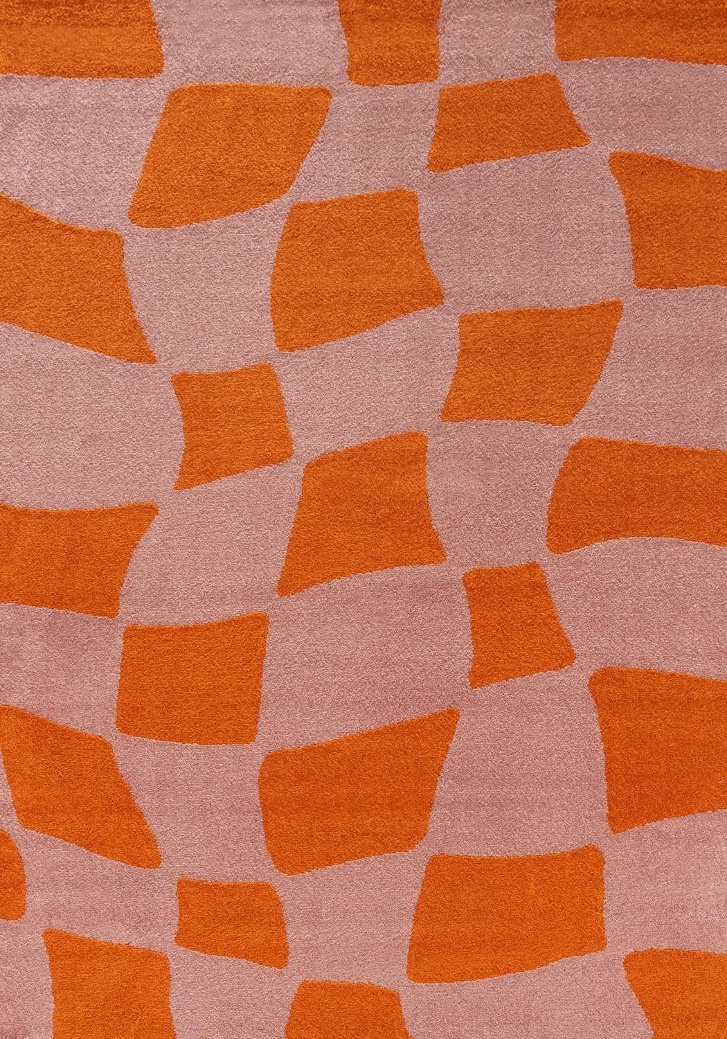 Joli Checkered Orange & Pink Rug | Rectangular | 80x150cm − 200x290cm 240X340 cm The Rugs