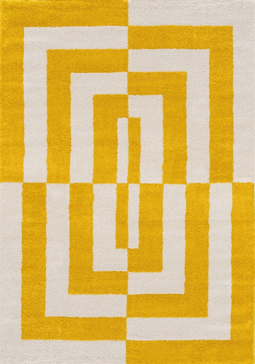 Joli Geometric Yellow & White Rug | Rectangular | 80x150cm − 200x290cm 240X340 cm The Rugs